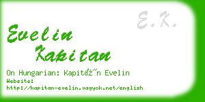 evelin kapitan business card